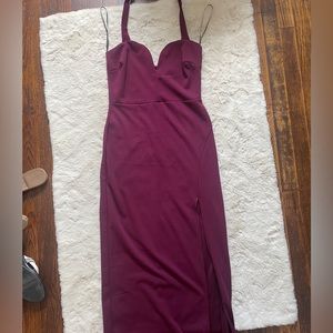 Floor length maroon evening gown - great condition! Size 5/6
